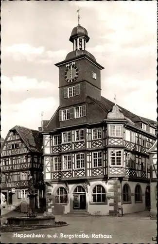 Ak Heppenheim an der Bergstraße, Rathaus