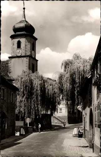 Ak Laudenbach am Main Unterfranken, Maintalstraße, Turm