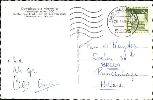 Ak Bad Neuenahr Ahrweiler in Rheinland Pfalz, Campingplatz