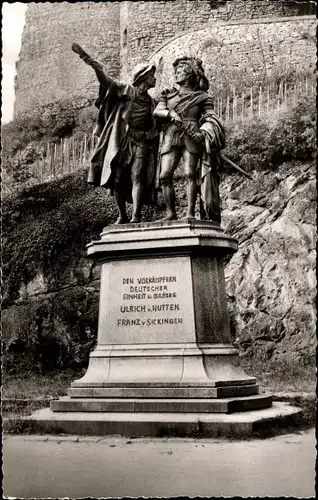 Ak Bad Münster am Stein Ebernburg, Hutten-Sickingen-Denkmal