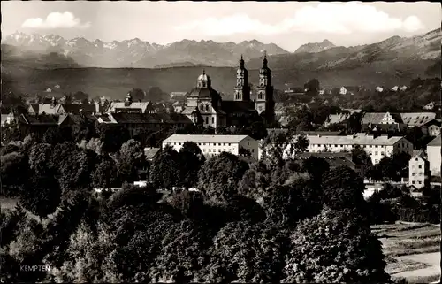 Ak Kempten im Allgäu Schwaben, Kirche, Panorama