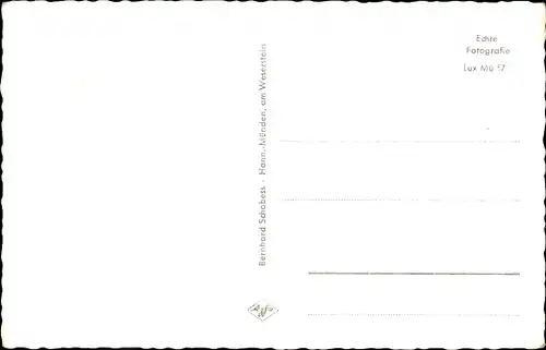 Ak Hann. Münden in Niedersachsen, Weserstein, Gedicht