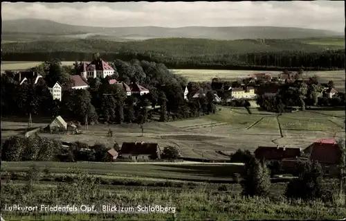 Ak Friedenfels Oberpfalz, Panorama, Schlossberg