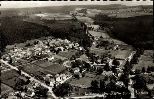 Ak Neuhaus im Solling Holzminden im Weserbergland, Fliegeraufnahme