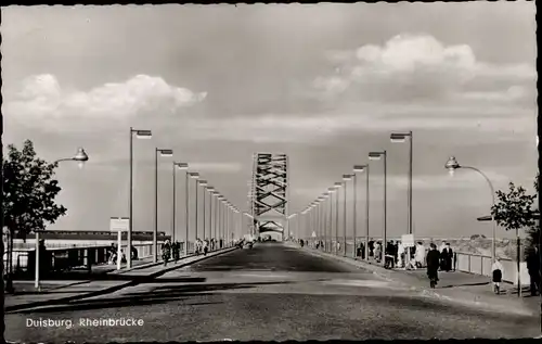 Ak Duisburg im Ruhrgebiet, Rheinbrücke