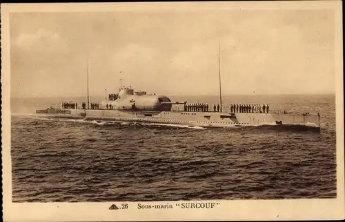 Ak Französisches U Boot, Surcouf