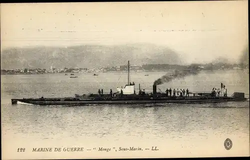 Ak Marine de Guerre, Marine Militaire Francaise, Sous Marin Monge, U Boot Monge