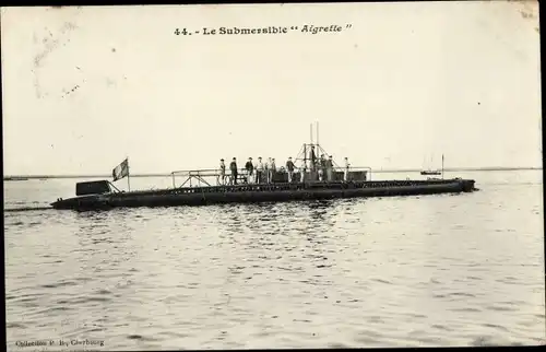 Ak Französisches Unterseeboot, Aigrette