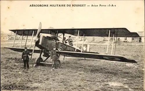 Ak Bourget Savoie, Militärflugplatz Le Bourget, Potez-Flugzeug