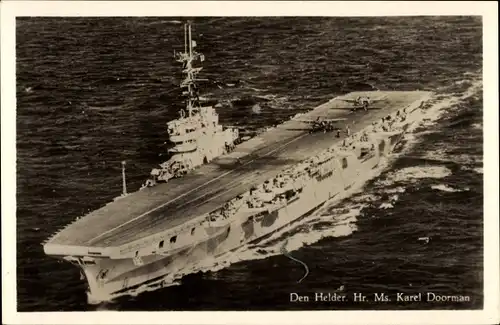 Ak Niederländisches Kriegsschiff, Hr.Ms. Karel Doorman, Flugzeugträger