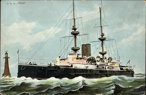 Ak Britisches Kriegsschiff, HMS Mars