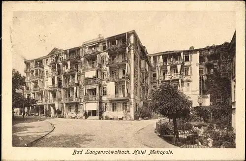 Ak Langenschwalbach Bad Schwalbach im Taunus, Hotel Metropole