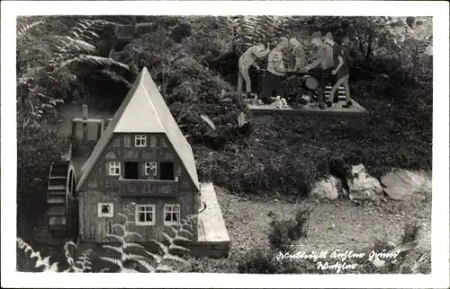 Ak Wetzlar an der Lahn, Waldidyll Köhler Grund, Modell Wassermühle