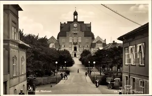 Ak Strömstad Schweden, Rathaus