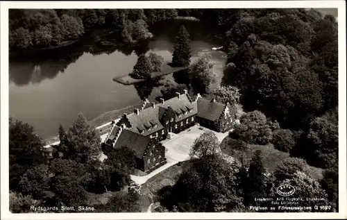 Ak Skåne Schweden, Schloss Rydsgards, Fliegeraufnahme