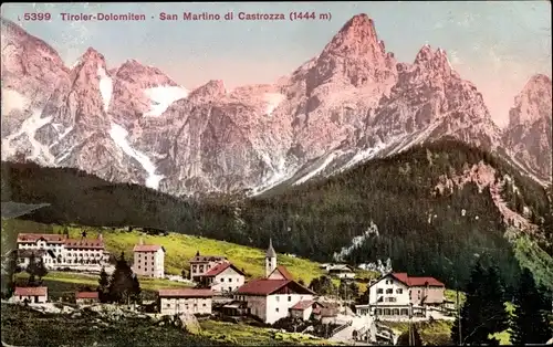 Ak Fiera di Primiero Sankt Martin am Sismunthbach San Martino di Castrozza, Totalansicht