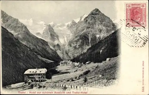 Ak Trafoi Stilfs Stelvio Südtirol, Hotel zur schönen Aussicht, Trafoi-Hotel