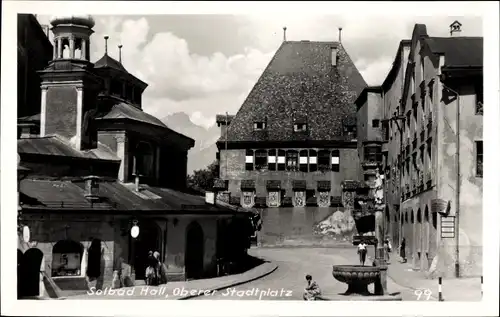 Ak Bad Hall Oberösterreich, Oberer Stadtplatz