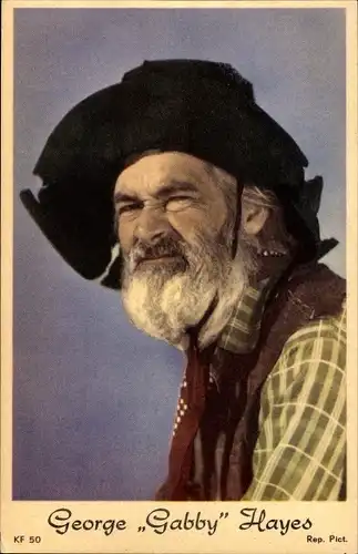 Ak Schauspieler George Gabby Hayes, Portrait