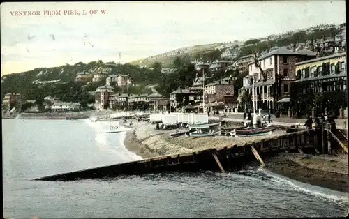 Ak Ventnor Isle of Wight England, Blick vom Pier