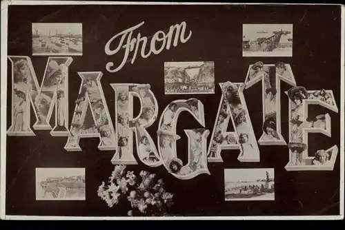 Buchstaben Ak Margate Kent England, Frauenportraits, Hafen, Pier