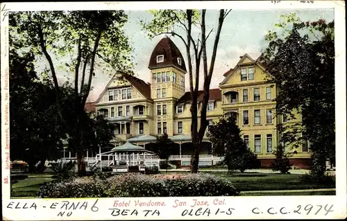 Ak San Jose, Kalifornien, USA, Hotel Vendome