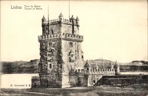 Ak Lisboa Portugal, Turm von Belem
