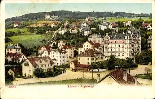 Ak Zürich Stadt Schweiz, Rigiviertel