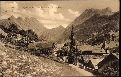 Ak Gryon Kanton Waadt, Les Diablerets, Argentinien