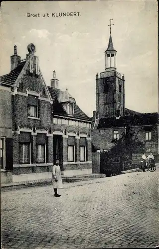 Ak Klundert Nordbrabant, Teilansicht, Kirche