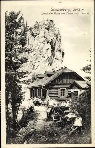 Ak Hochschneeberg Niederösterreich, Kientaler Hütte, Turmsteig