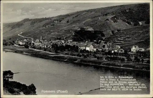 Ak Pommern in Rheinland Pfalz, Blick auf den Ort mit Umgebung