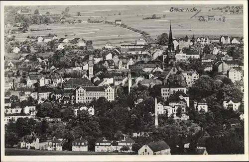 Ak Löbau in Sachsen, Panorama vom Ort