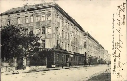 Ak München, Fürstenhäuser, Schellingstraße