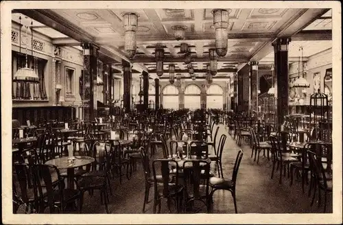 Ak München Bayern, Café Fürstenhof, Innenansicht, Neuhauserstraße 21