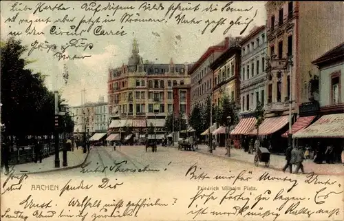 Ak Aachen in Nordrhein Westfalen, Friedrich-Wilhelm-Platz, Hotel Wilhelmshof