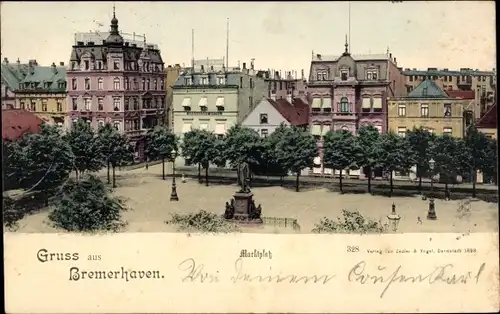 Ak Bremerhaven, Marktplatz