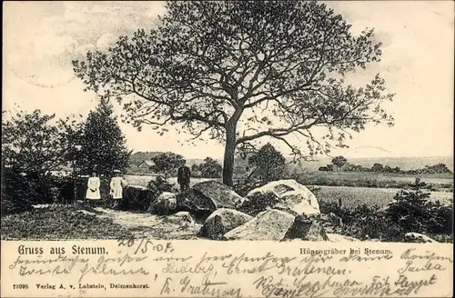 Ak Stenum Ganderkesee Niedersachsen, Hünengräber