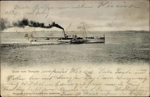 Ak Dampfer Lachs, Fährschiff
