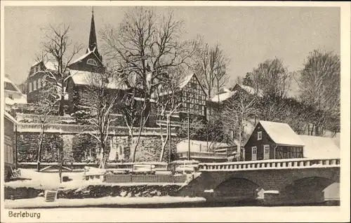 Ak Bad Berleburg in Westfalen, Teilansicht, Winter