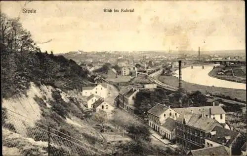 Ak Steele Essen im Ruhrgebiet, Panorama, Ruhrtal
