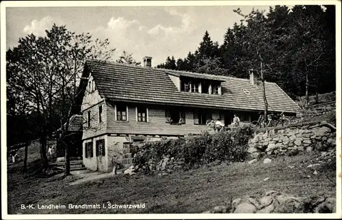 Ak Brandmatt Sasbachwalden im Schwarzwald Baden, BK Landheim