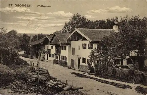 Ak Sankt Georgen Dießen am Ammersee, Wolfsgasse