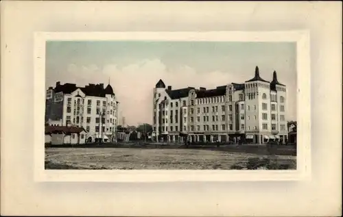 Passepartout Ak Wyborg Wiborg Viipuri Russland, Teilansicht