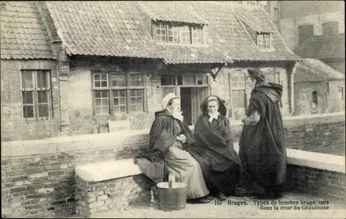 Ak Brügge Brügge Flandern Westflandern, Arten von Frauen aus Brügge