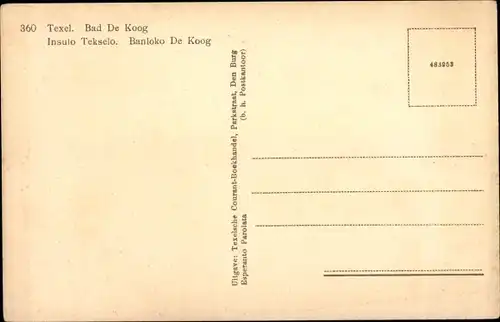 Ak Texel Nordholland Niederlande, Bad De Koog