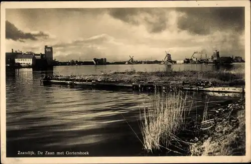 Ak Zaandijk Nordholland, De Zaan mit Gortershoek