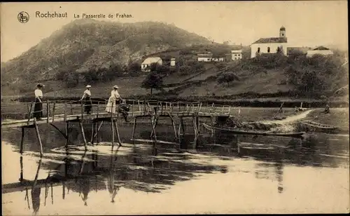 Ak Rochehaut Bouillon Wallonien Luxemburg, La Passerelle de Frahan