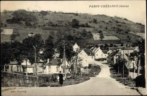 Ak Paroy Crézancy Aisne, Dorf