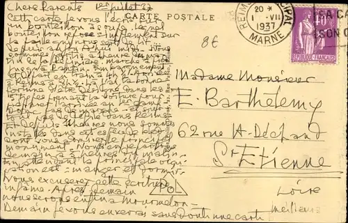 Ak Cormontreuil Marne, Kirche